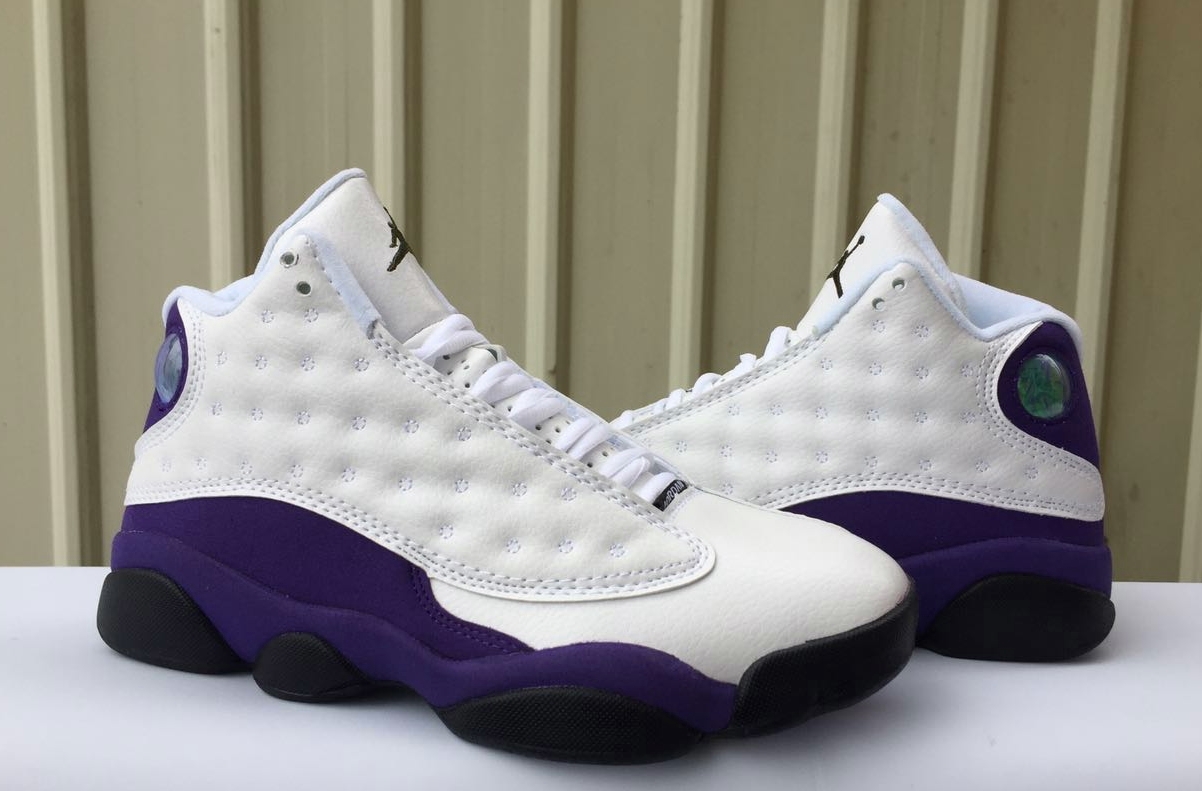 2019 Men Jordan 13 Lakers Shoes